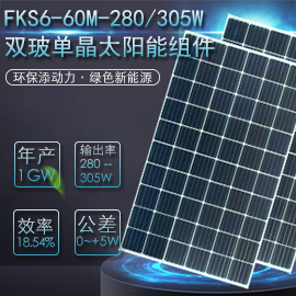 FKS6=60M=280305W双玻单晶太阳能发电